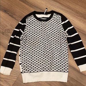 Karen Miller sweater black & white cotton size 2